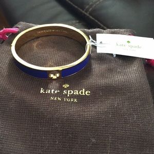 NWT Kate Spade Hole Punch Bracelet. Indigo color.